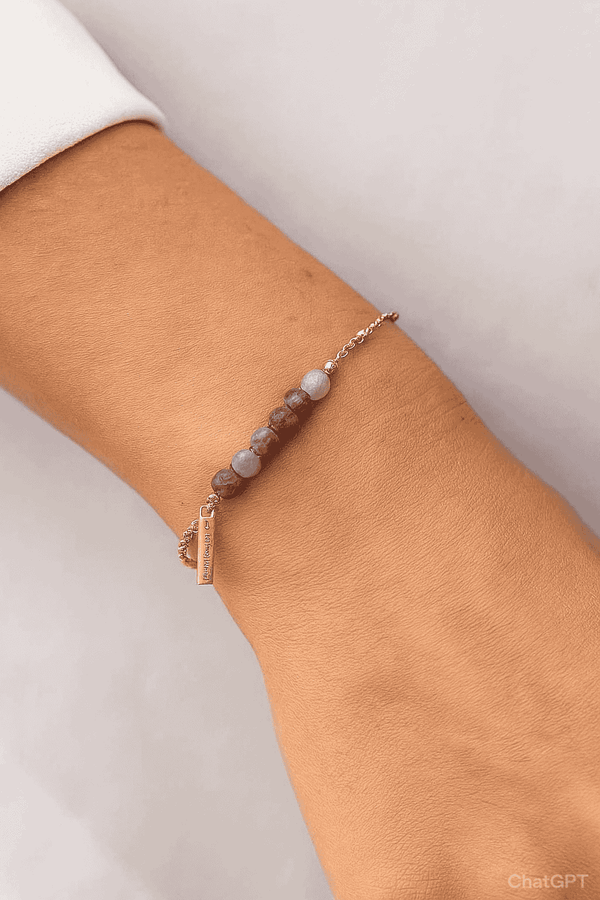 Handcrafted Gemstone Bracelet with 18K Gold Plating