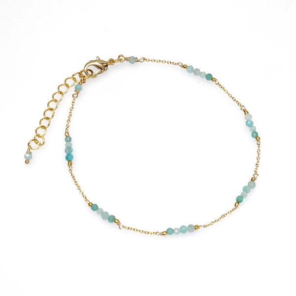 18K Gold Plating Garnet Bracelet