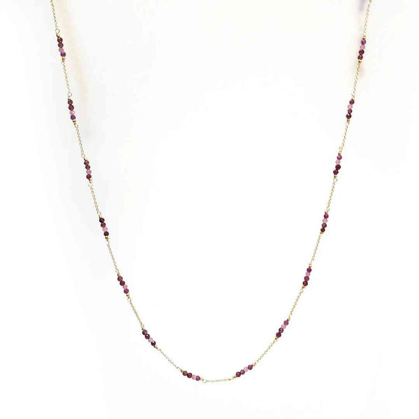 Handcrafted Gemstone Necklace with 18K Gold Plating
