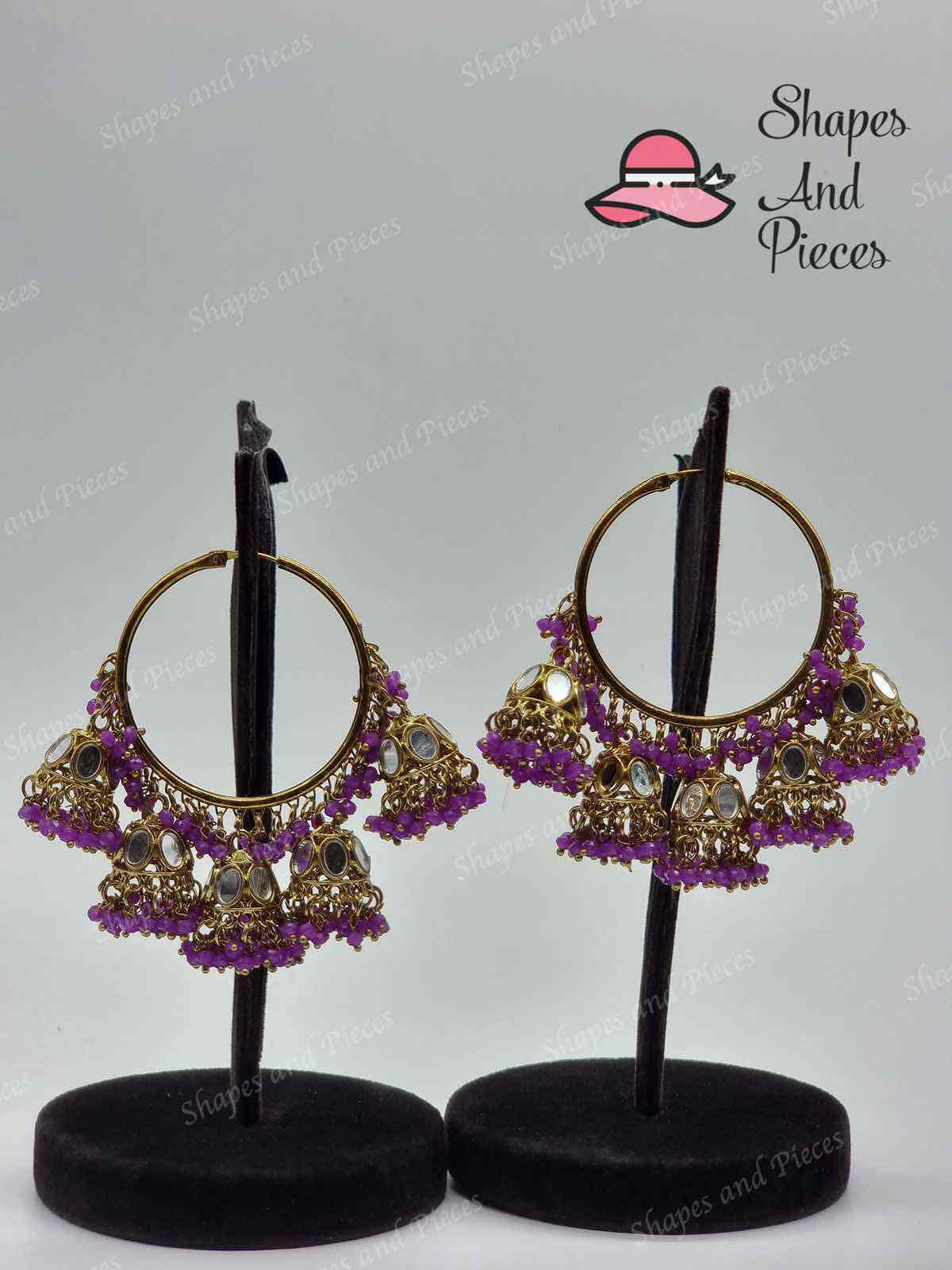 Diya Hoop Jhumki - Shapes and Pieces