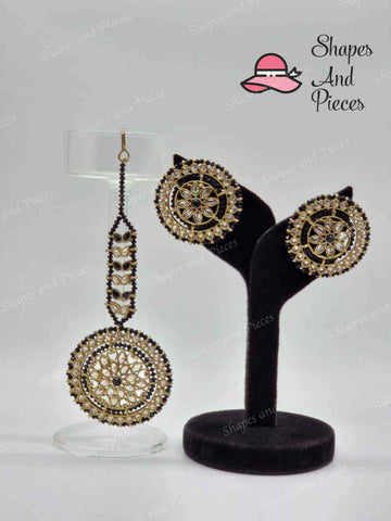 Mia Earring and Tikka Set - Shapes and Pieces