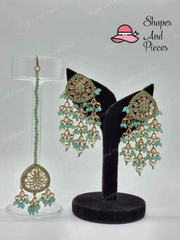 Lizi Earring and Tikka Set - Shapes and Pieces