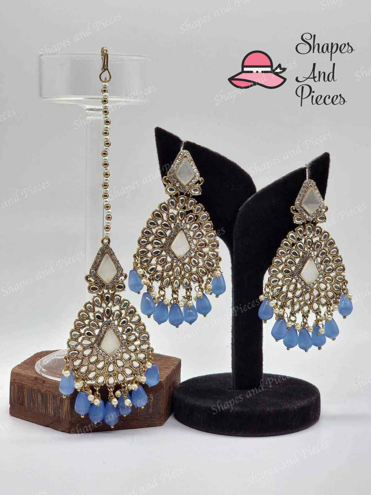 Emma Earring and Tikka Set - Shapes and Pieces