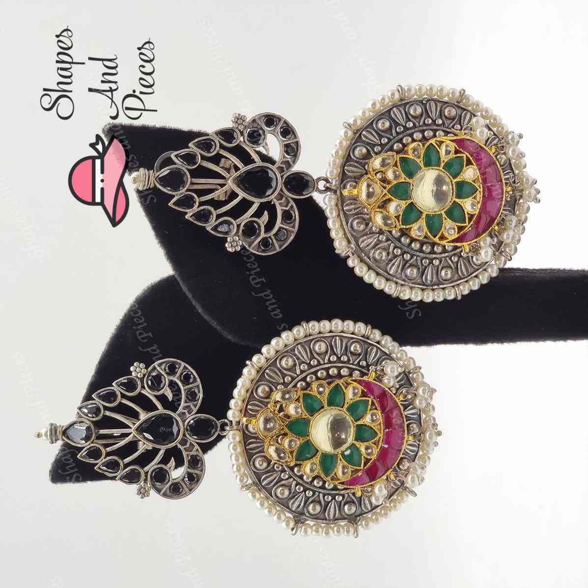 Kunj Silver Earrings - Shapes and Pieces