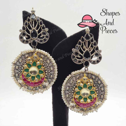 Kunj Silver Earrings - Shapes and Pieces