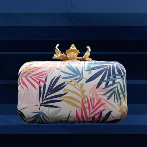 Orient Floral Clutch Bag