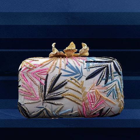 Orient Floral Clutch Bag