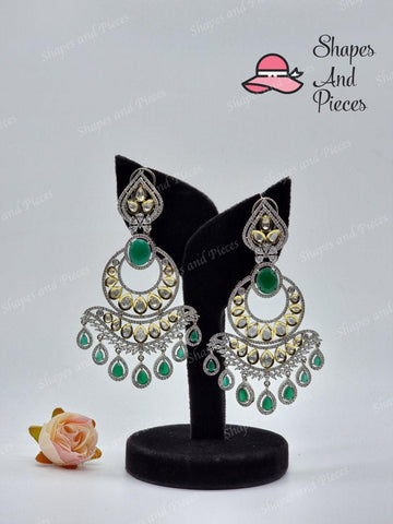 Aida Kundan Earrings - Shapes and Pieces