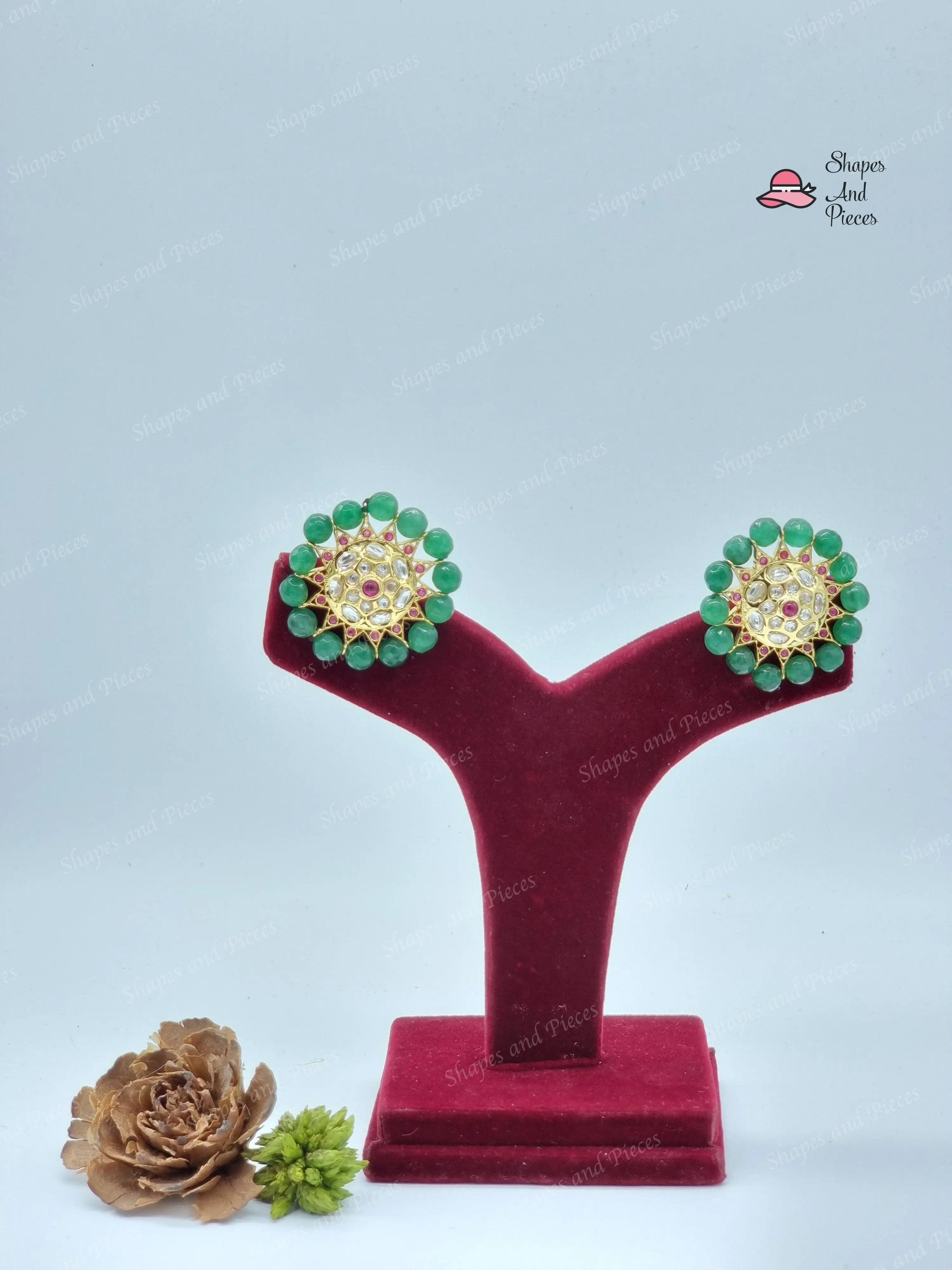 Ayra Kundan Studs - Shapes and Pieces