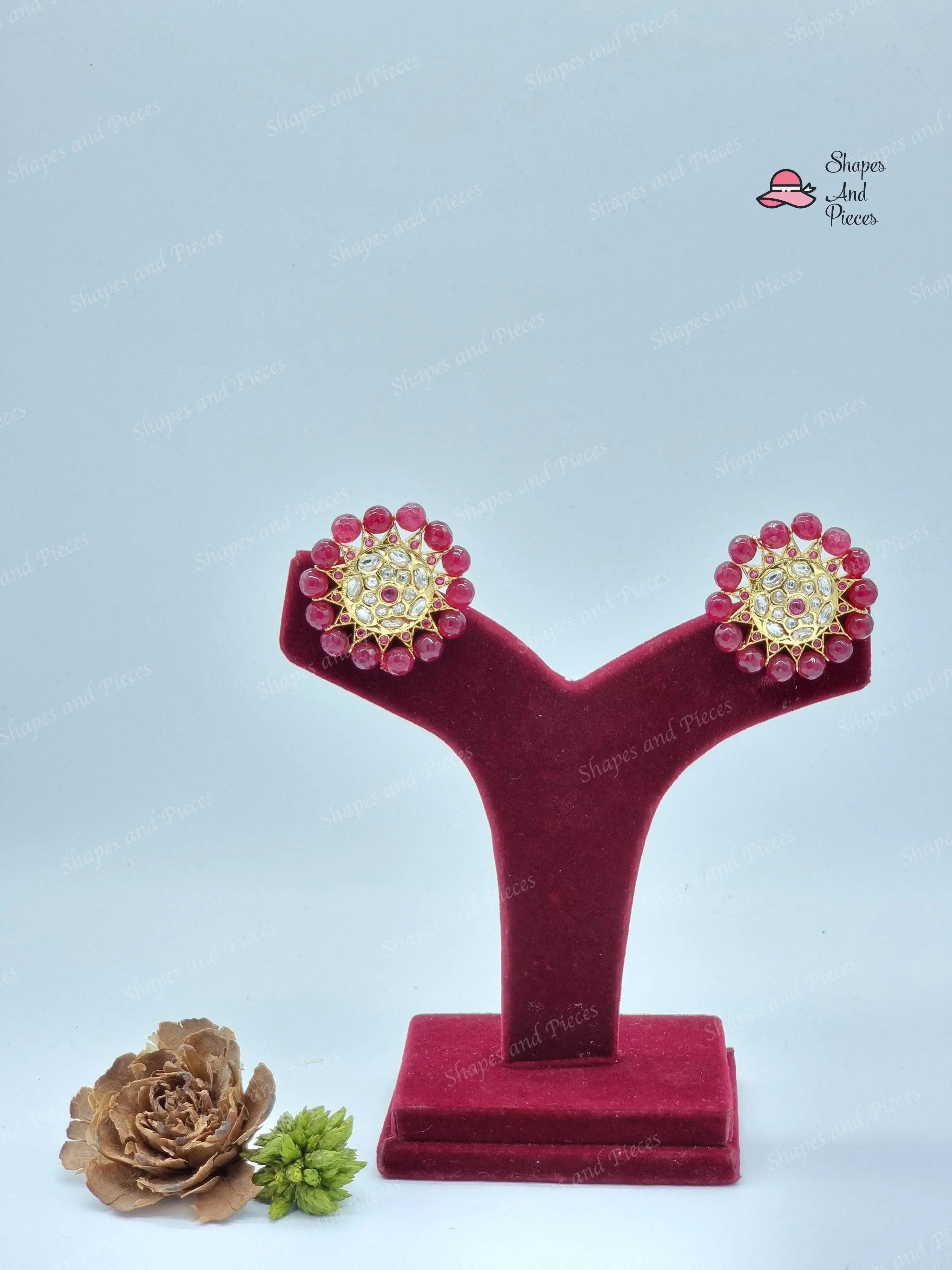 Ayra Kundan Studs - Shapes and Pieces