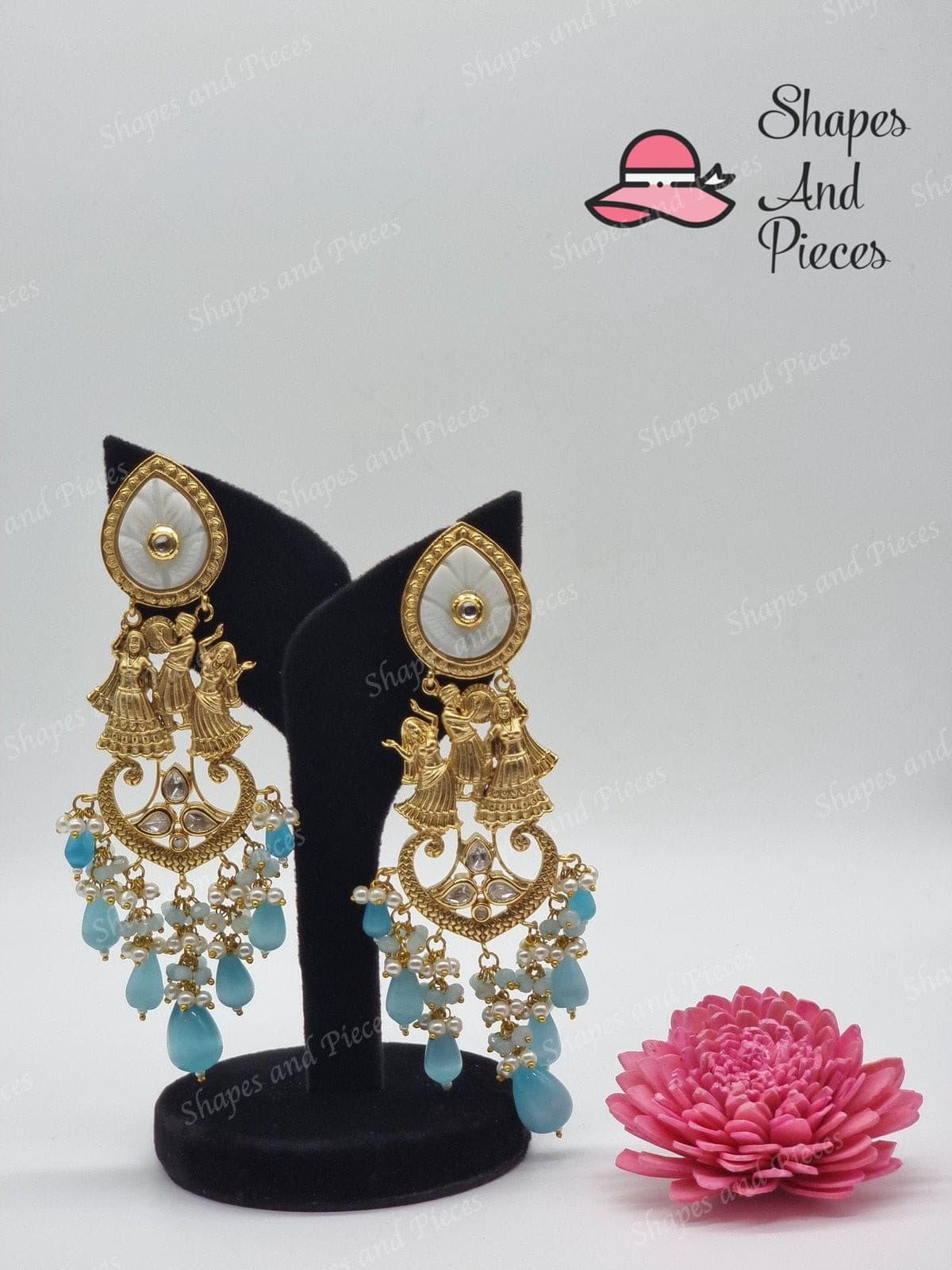 Barat Kundan Earrings - Shapes and Pieces