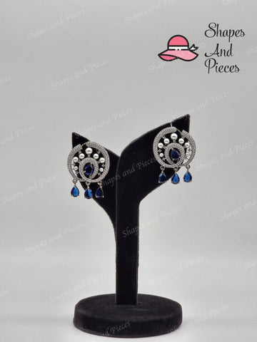 Blue Horn Earrings - Shapes and Pieces