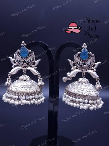 Blue Sky Jhumki - Shapes and Pieces