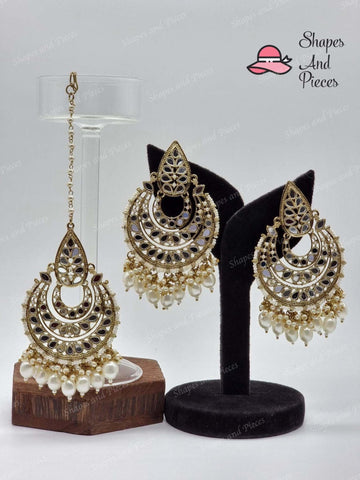 Camyle Earring and Tikka Set - Shapes and Pieces