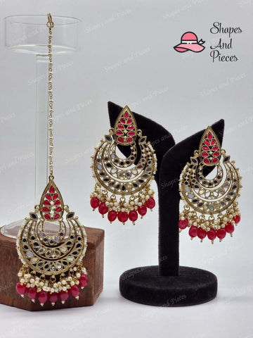 Camyle Earring and Tikka Set - Shapes and Pieces