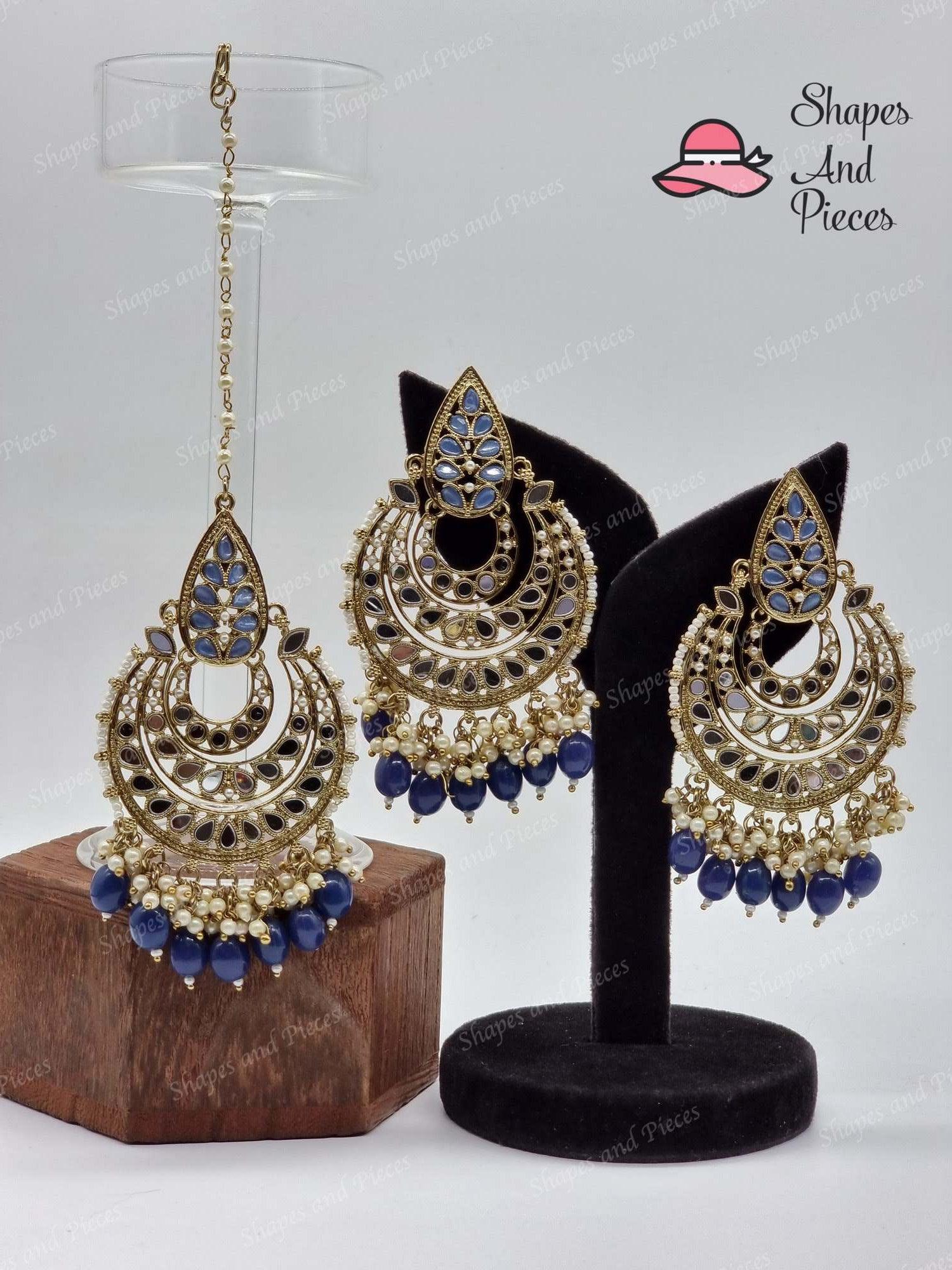 Camyle Earring and Tikka Set - Shapes and Pieces