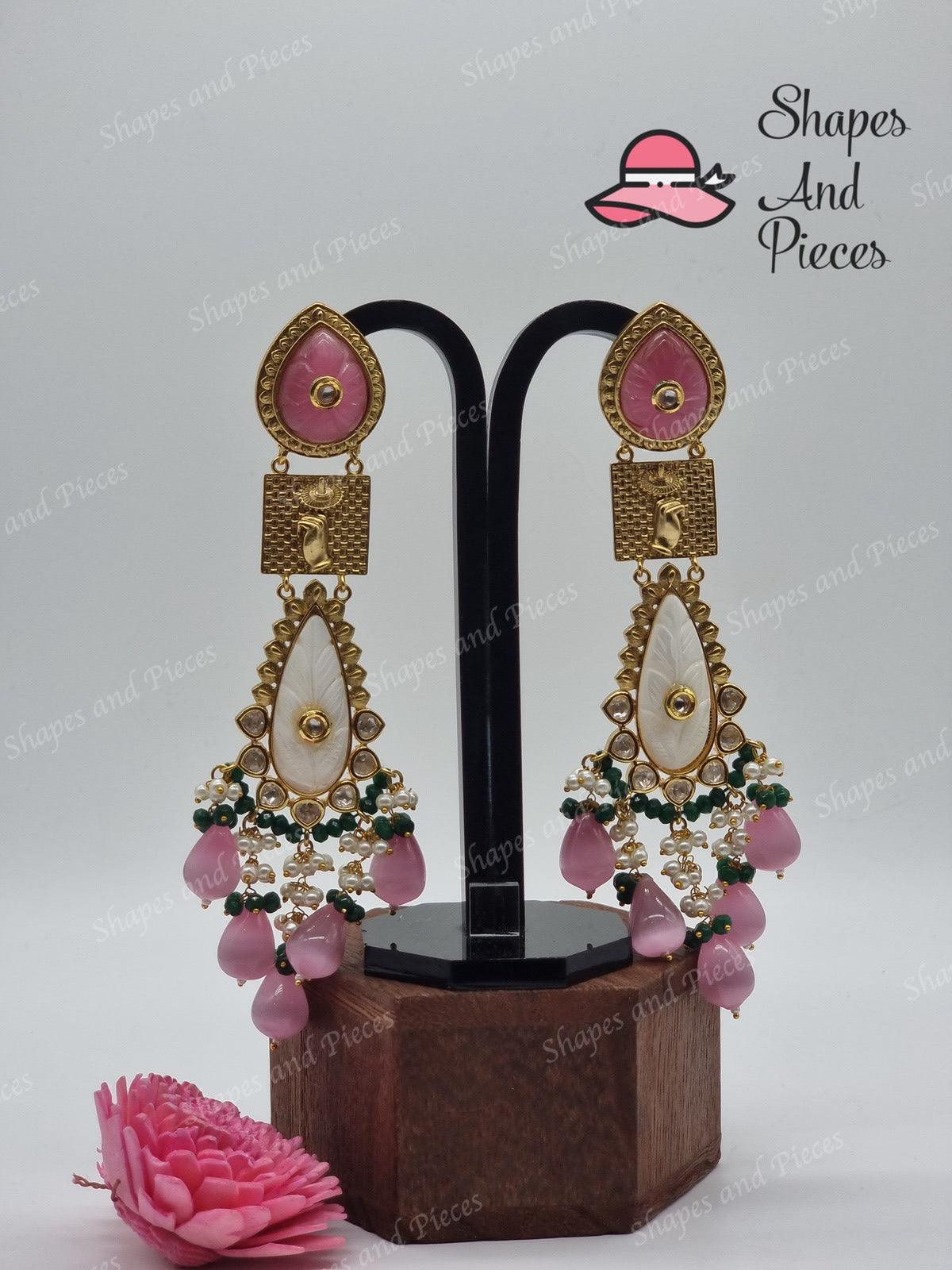 Chakra Kundan Earrings - Shapes and Pieces