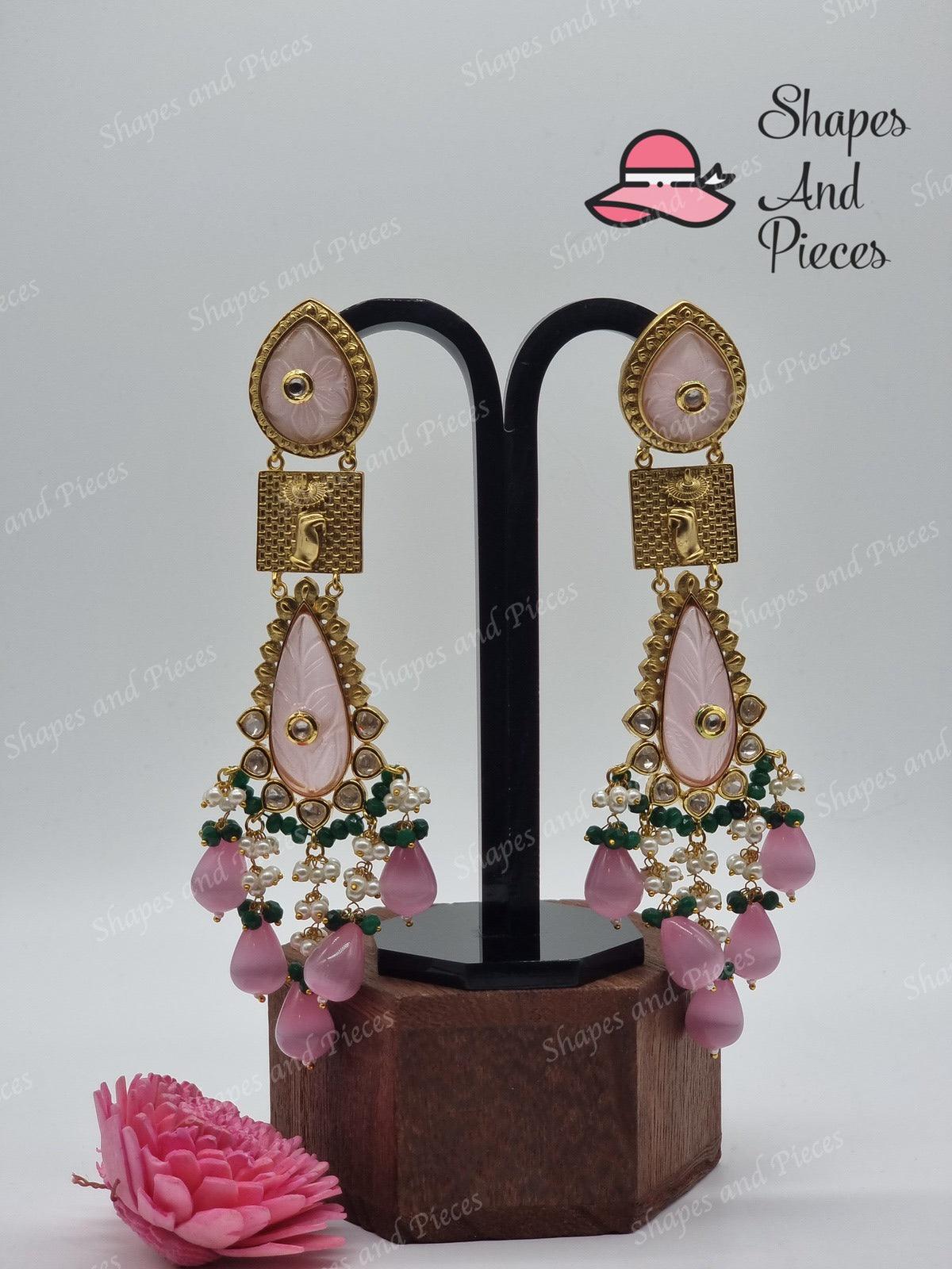 Chakra Kundan Earrings - Shapes and Pieces