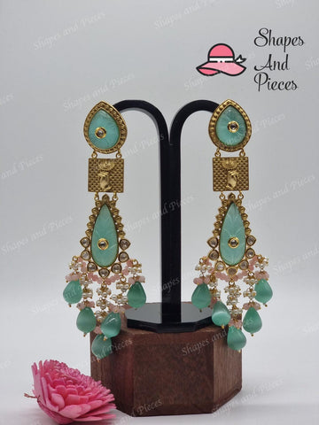 Chakra Kundan Earrings - Shapes and Pieces