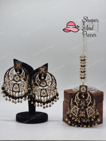 Cloe Earring and Tikka Set - Shapes and Pieces