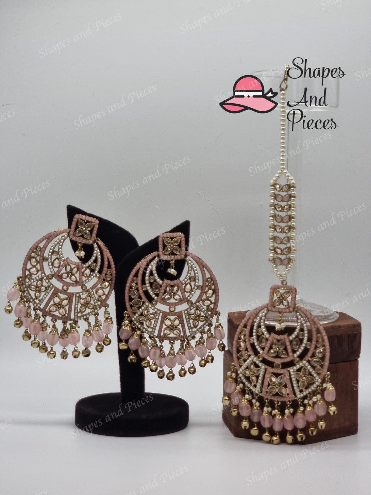 Cloe Earring and Tikka Set - Shapes and Pieces