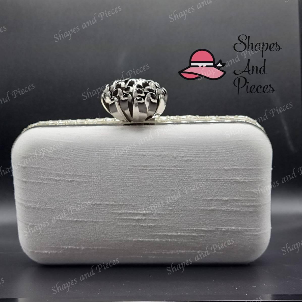 Delight White Clutch Bag - Shapes and Pieces