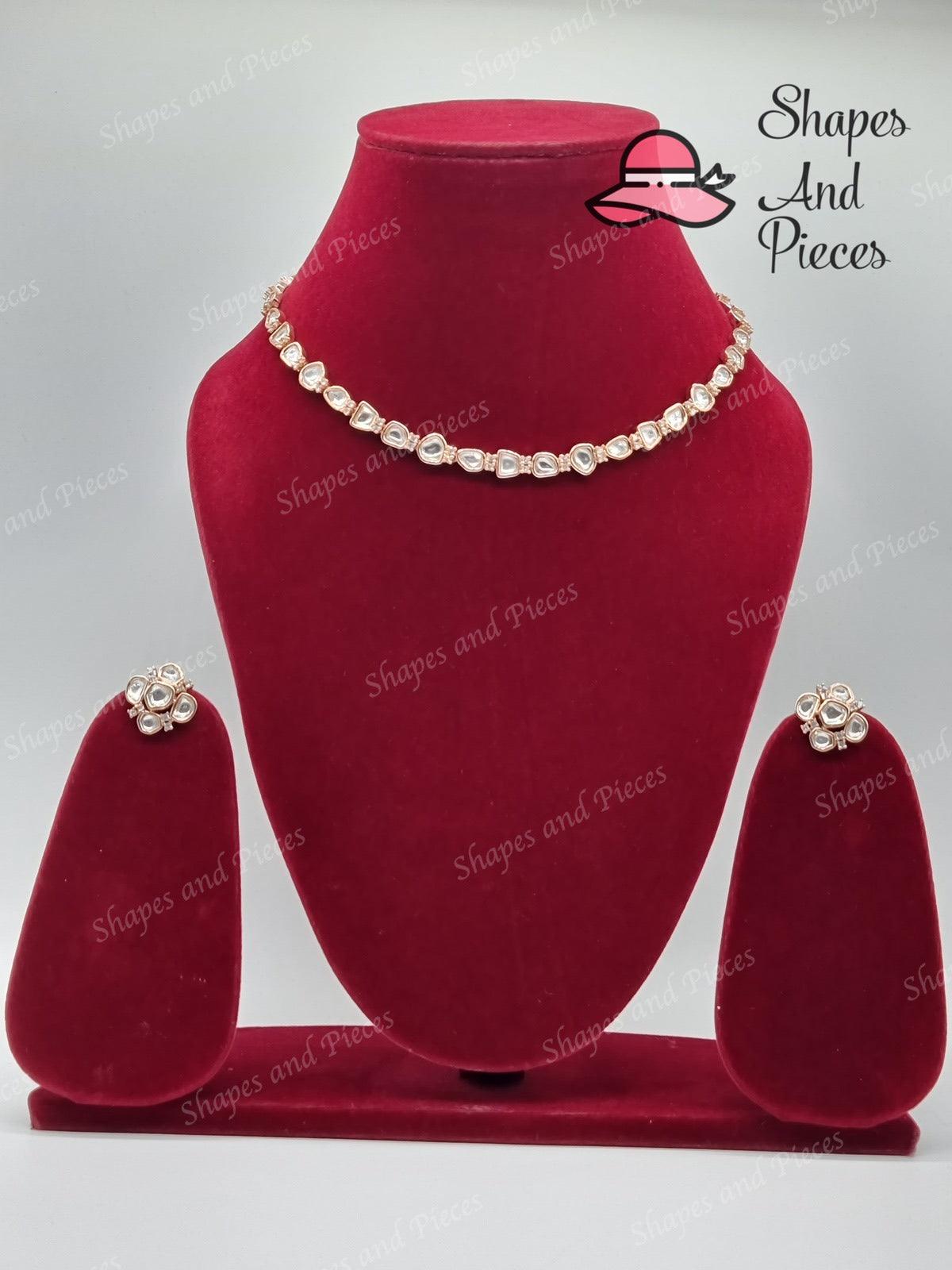 Diya Necklace Set - Shapes and Pieces