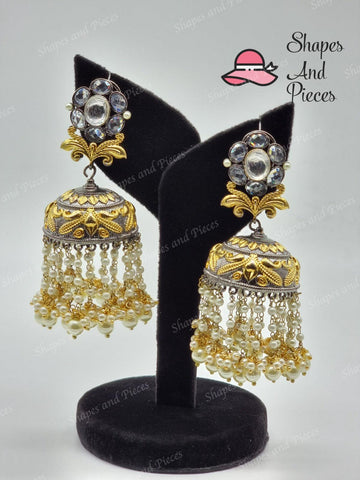 Dual Tone Jhumka - Shapes and Pieces