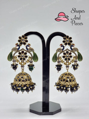 Duo Moor Jhumki - Duo Moor Jhumki - undefined - Shapes and Pieces