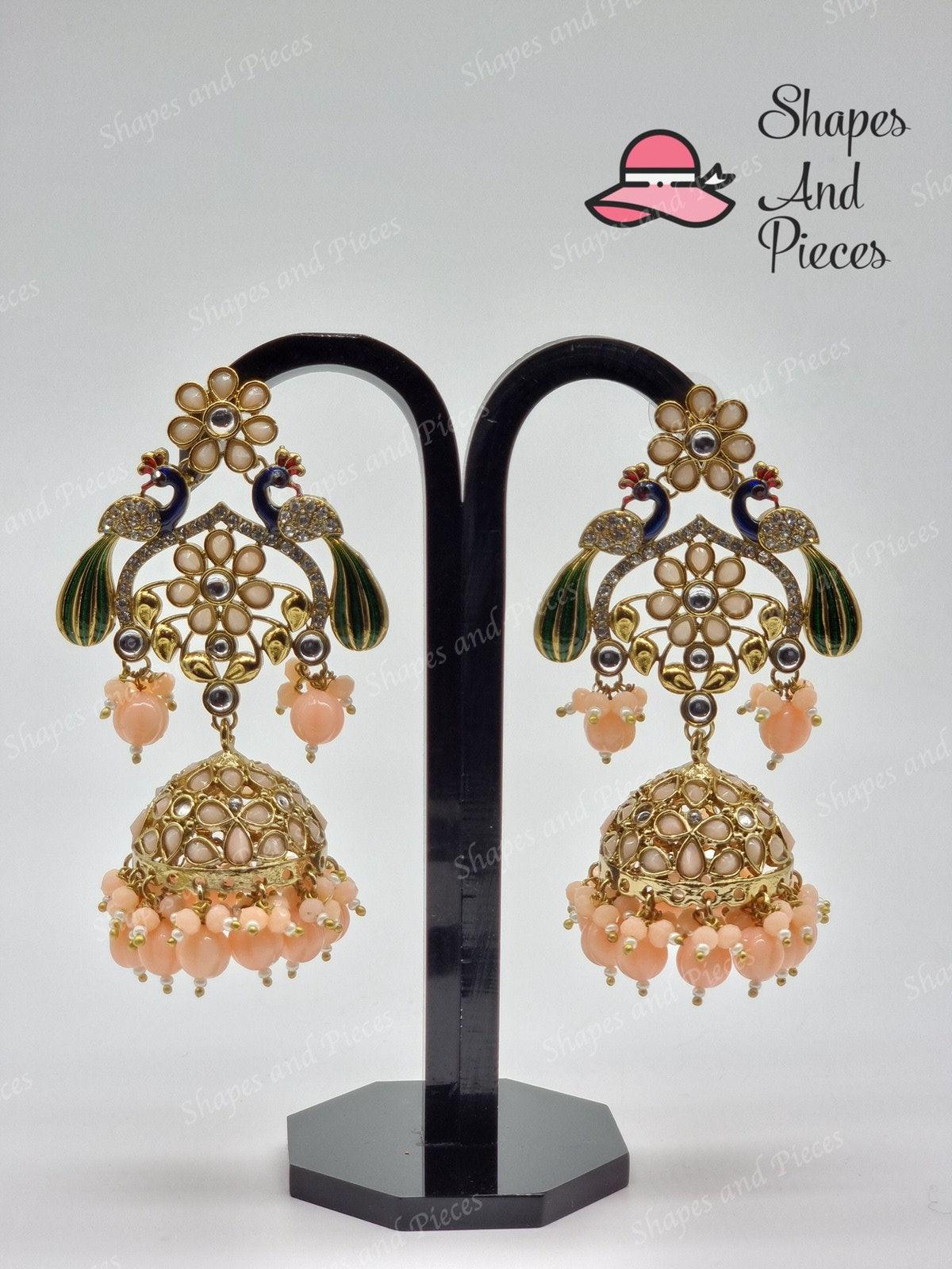 Duo Moor Jhumki - Shapes and Pieces