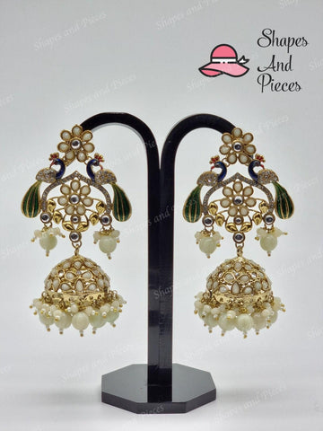 Duo Moor Jhumki - Shapes and Pieces