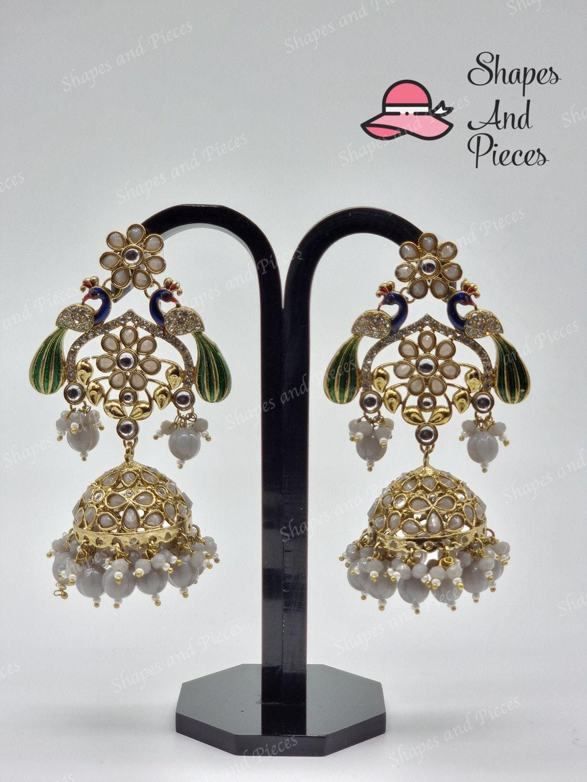 Duo Moor Jhumki - Shapes and Pieces