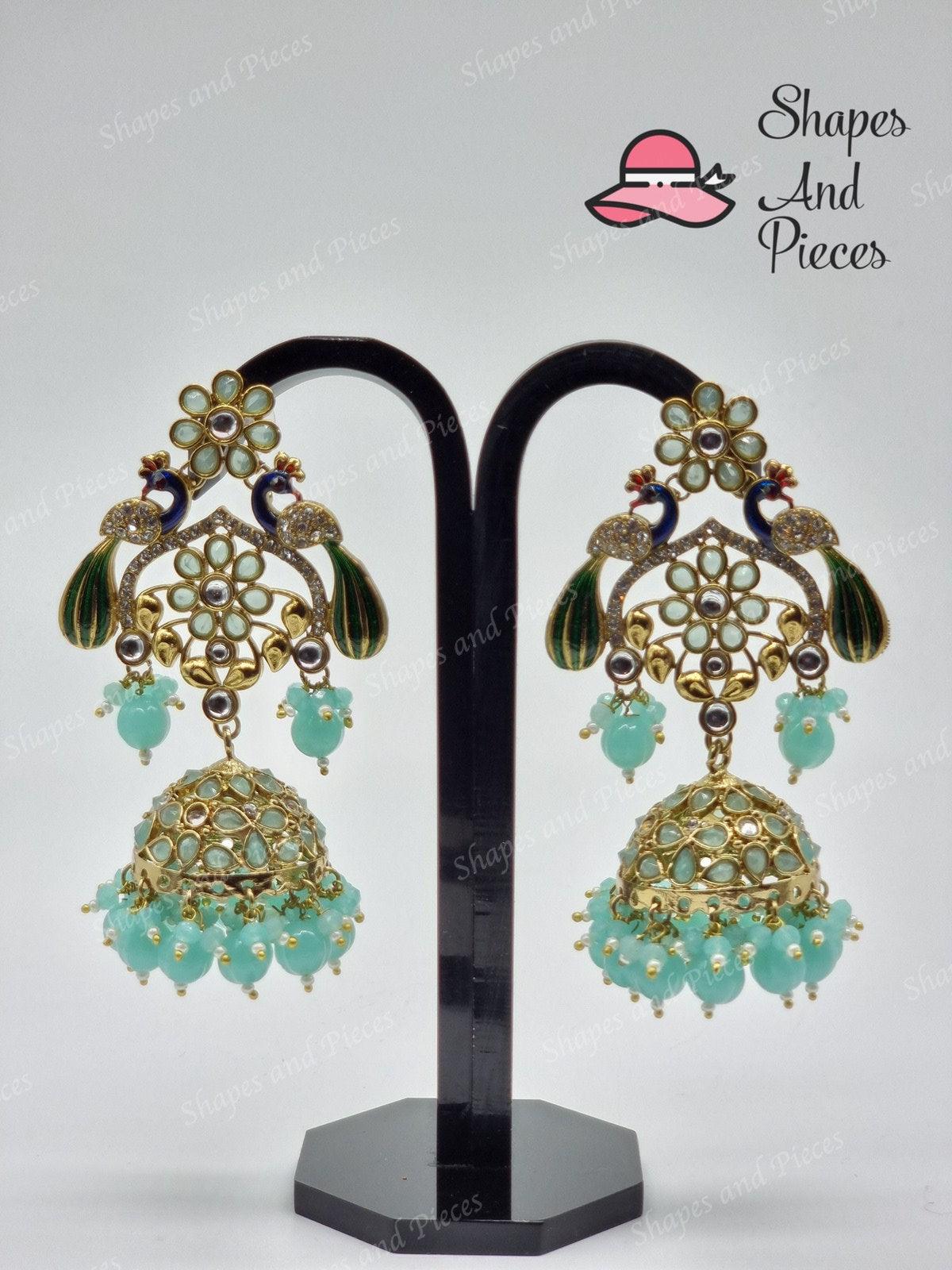 Duo Moor Jhumki - Duo Moor Jhumki - undefined - Shapes and Pieces