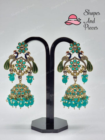 Duo Moor Jhumki - Duo Moor Jhumki - undefined - Shapes and Pieces