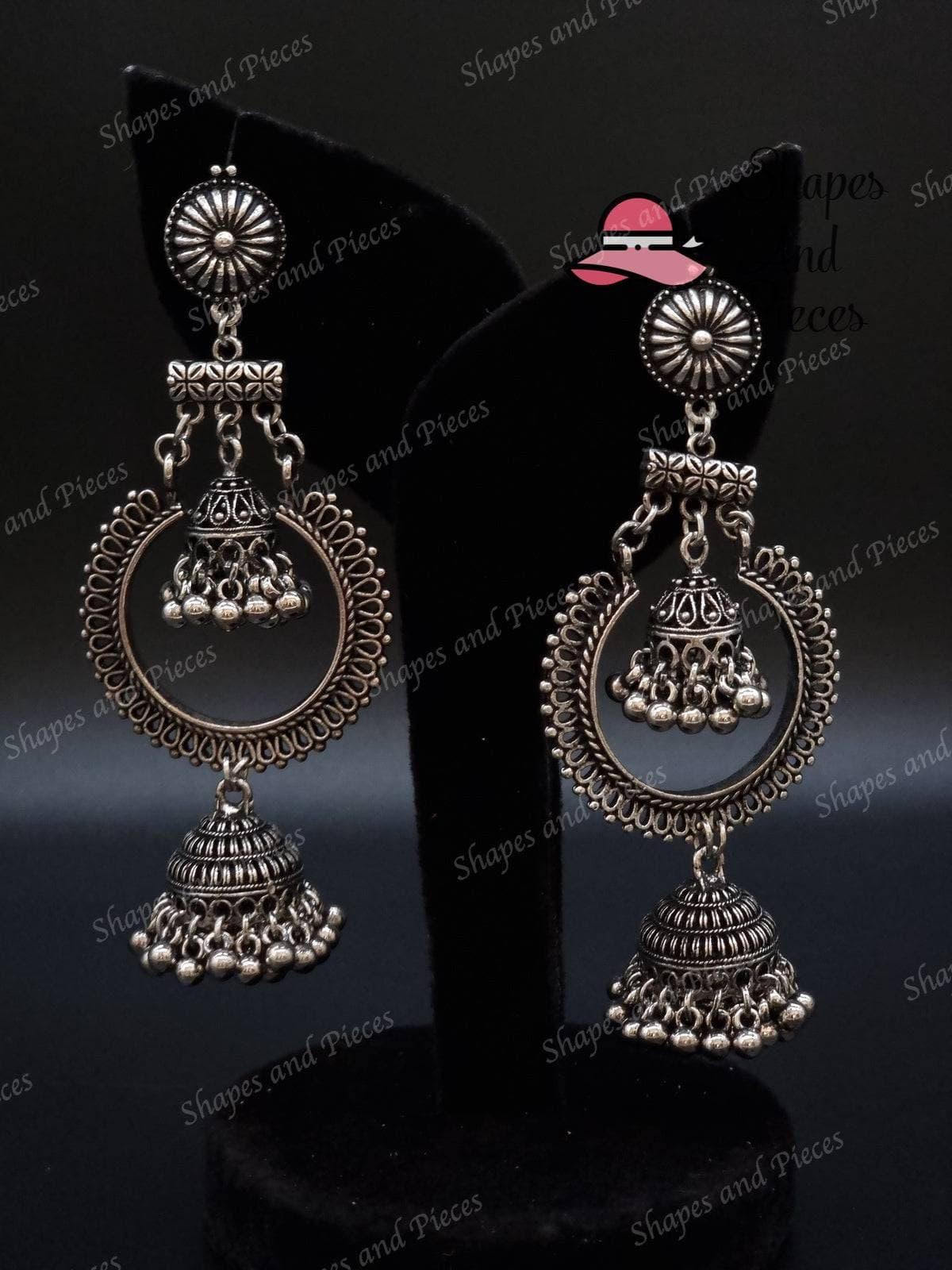 Duo Pattern Jhumki - Shapes and Pieces