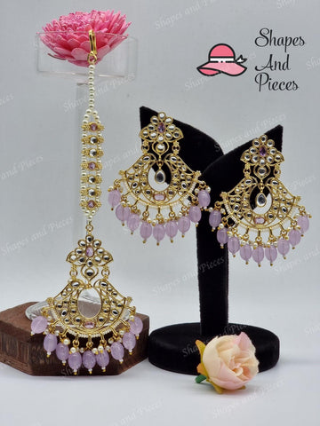 Emmy Earrings and Tikka Set - Shapes and Pieces