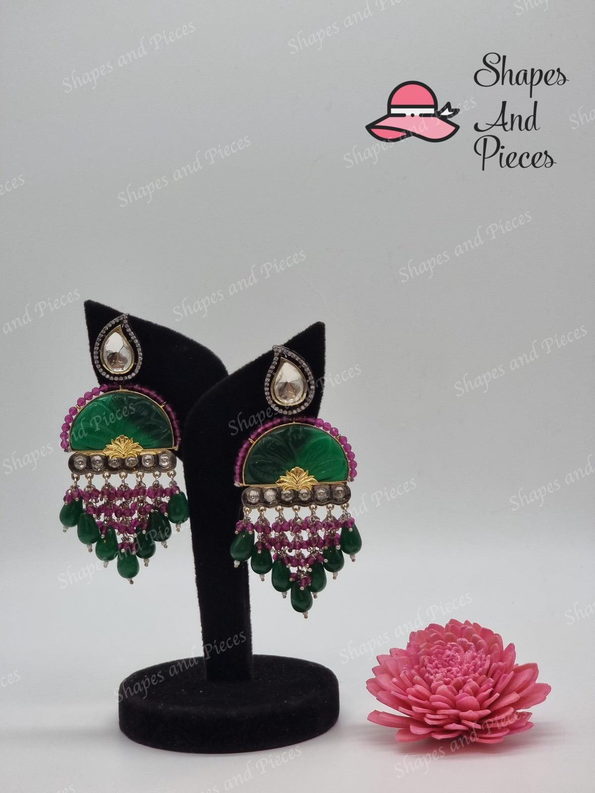 Fay Kundan Earrings - Shapes and Pieces