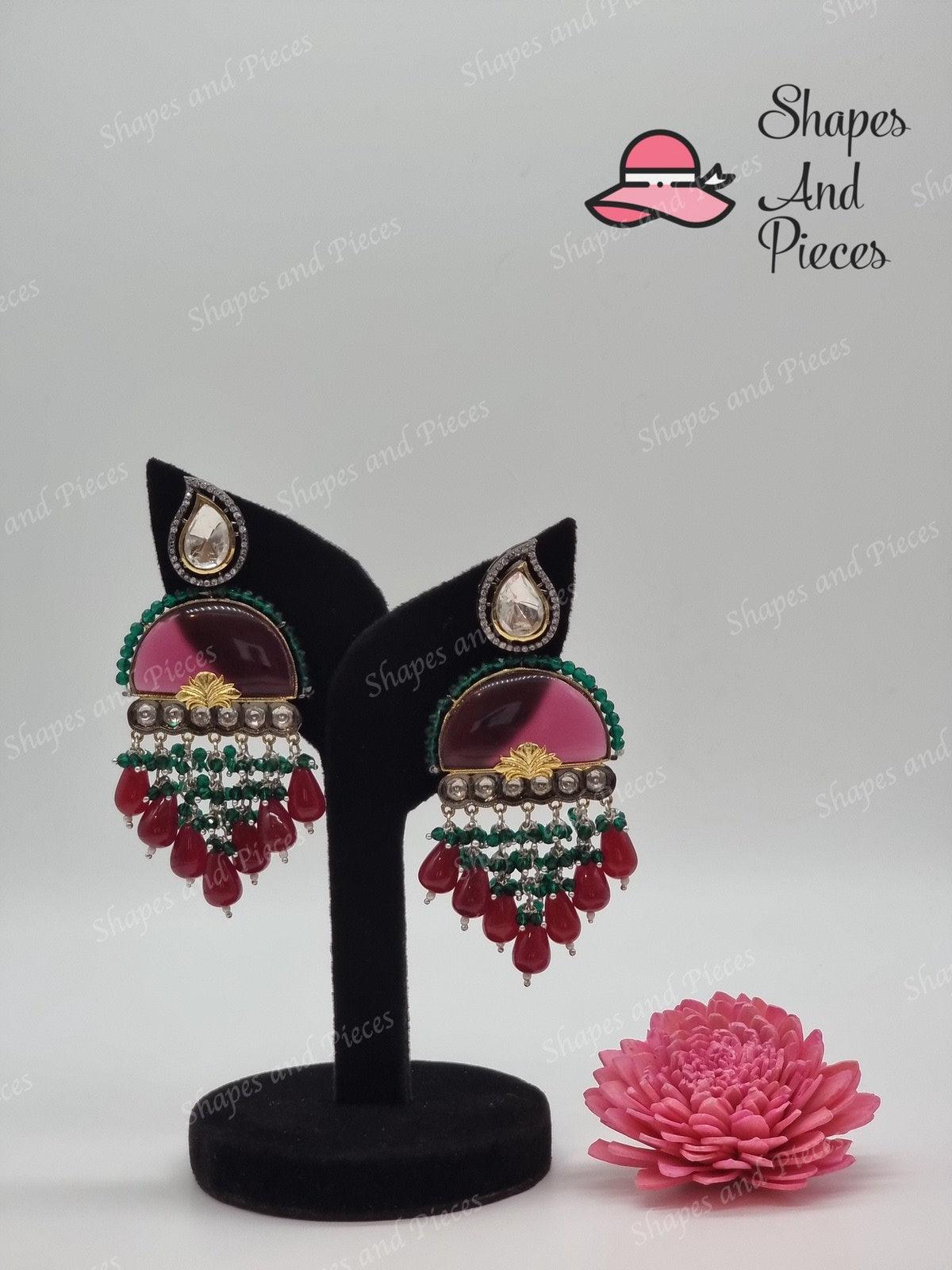 Fay Kundan Earrings - Shapes and Pieces