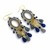 18K Gold-Plated Handcrafted Gemstone & Crystal Earrings Sterling Silver Hooks