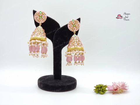 Fiza Meenakari Earrings - Shapes and Pieces