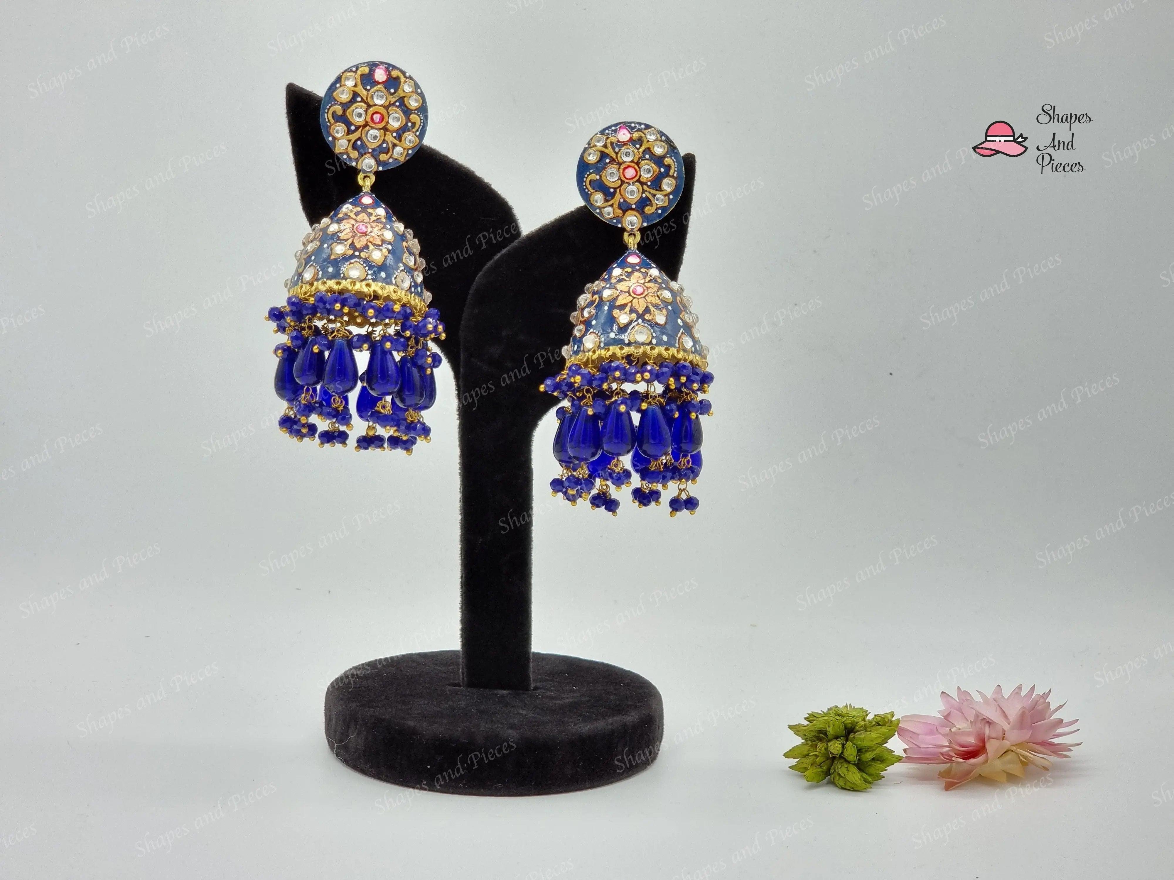 Fiza Meenakari Earrings - Shapes and Pieces