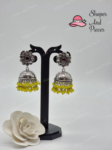 Floral Antique Jhumka - Shapes and Pieces