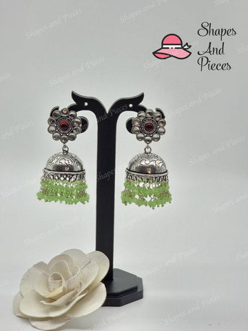 Floral Antique Jhumka - Shapes and Pieces