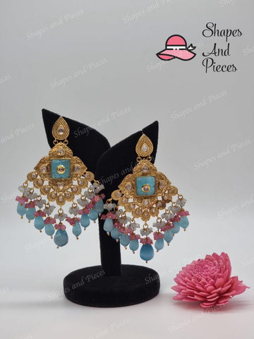 Freya Kundan Earrings - Shapes and Pieces