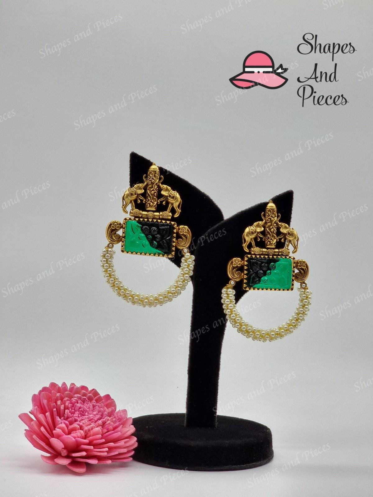 Gajraj Earrings - Shapes and Pieces