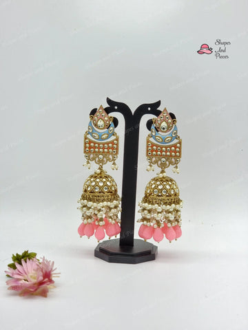 Gulnaz Kundan Jhumki - Shapes and Pieces