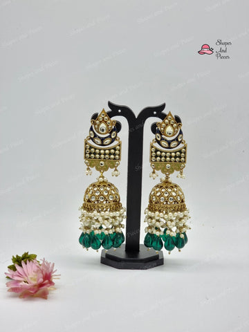 Gulnaz Kundan Jhumki - Shapes and Pieces