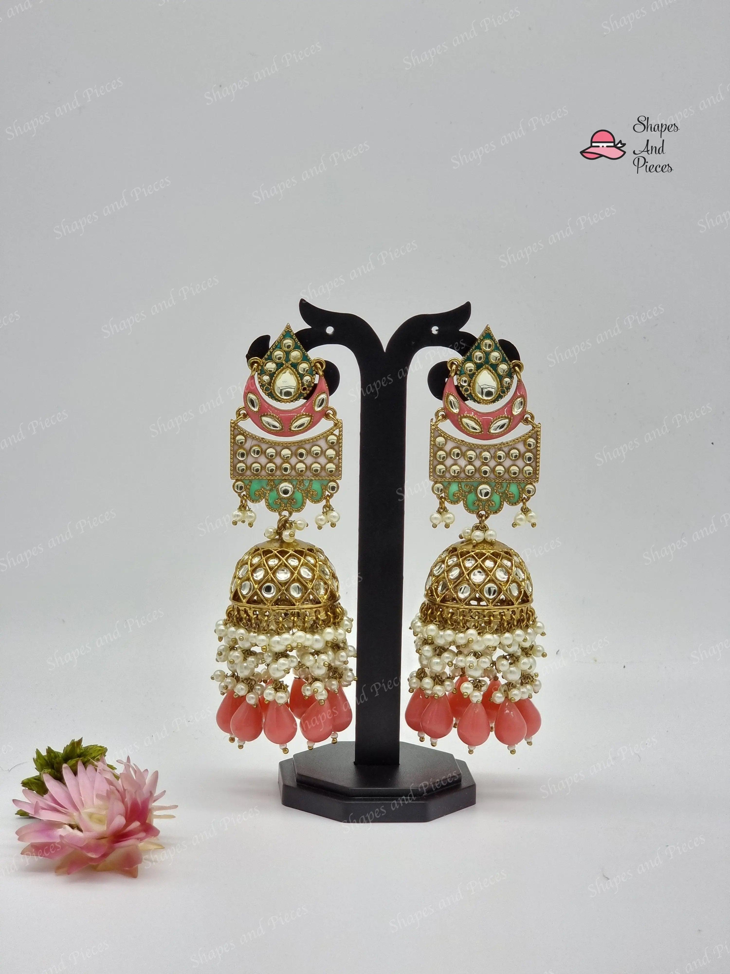 Gulnaz Kundan Jhumki - Shapes and Pieces