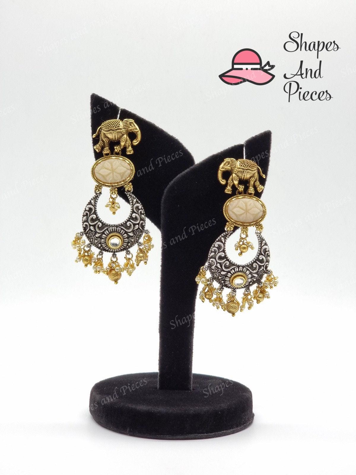 Hathi Fusion Earrings - Shapes and Pieces