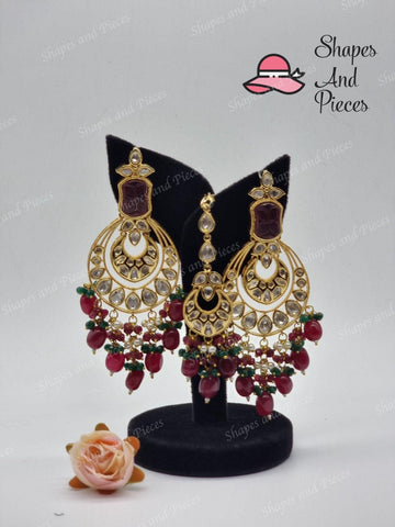 Inez Earrings and Tikka Set - Shapes and Pieces